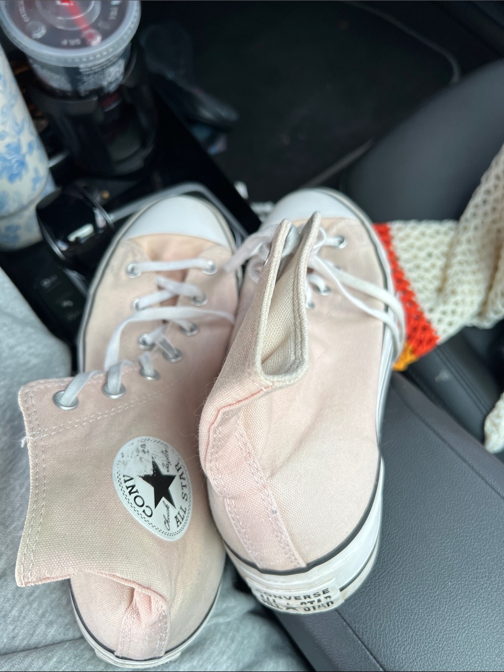 Converse High Top Sneakers - Light Pink & White
